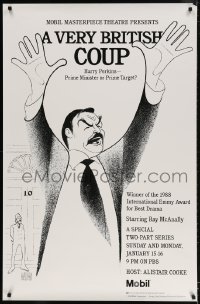 2w196 VERY BRITISH COUP tv poster 1988 Al Hirschfeld artwork of Ray McAnally!
