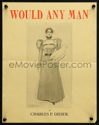 2w349 WOULD ANY MAN 11x14 advertising poster 1898 woman holding palette by Charles P. Didier!