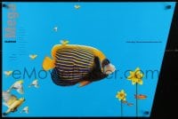 2w350 ZANDERS MEGA 21x32 German advertising poster 1990s image of a colorful fish, birds, flowers!
