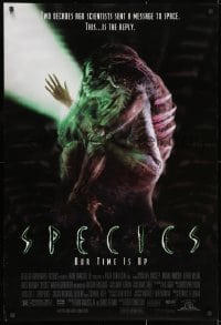2w925 SPECIES DS 1sh 1995 sexy alien Natasha Henstridge, Ben Kingsley, sci-fi/horror, our time is up!