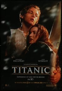 2w957 TITANIC IMAX DS 1sh R2012 Leonardo DiCaprio & Winslet, Cameron, collide with destiny!