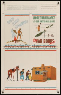 2w086 BUY WAR BONDS 24x38 WWII war poster 1942 Ben Quintana, Eva Mirabel & Presbetonequa art!