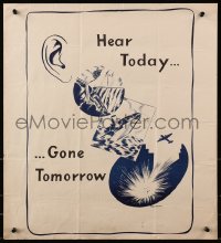 2w101 HEAR TODAY GONE TOMORROW 18x20 WWII war poster 1940s vessels getting destroyed by Marchant!