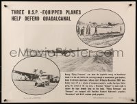 2w133 THREE H.S.P. EQUIPPED PLANES 19x25 WWII war poster 1940s Boeing B-17, Devastator, Avenger!