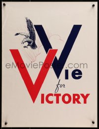 2w139 VIE FOR VICTORY 16x21 WWII war poster 1940s great artwork of eagle in flight!