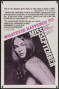 2w977 WHATEVER HAPPENED TO MISS SEPTEMBER 1sh 1974 sexy image of Tina Russell, x-rated!