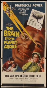 2x408 BRAIN FROM PLANET AROUS 3sh 1957 diabolical power made him most feared man in the universe!