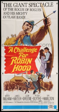 2x420 CHALLENGE FOR ROBIN HOOD 3sh 1967 Hammer, the rogue of rogues and his mighty outlaw band!