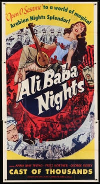 2x424 CHU CHIN CHOW 3sh R1953 great full-length art of sexy Anna May Wong, Ali Baba Nights!