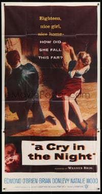 2x433 CRY IN THE NIGHT 3sh 1956 how did nice 18 year-old Natalie Wood fall so far & get kidnapped!