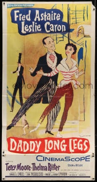2x435 DADDY LONG LEGS 3sh 1955 wonderful full-length art of dancing Fred Astaire & Leslie Caron!