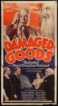 2x436 DAMAGED GOODS 3sh 1937 he gave his innocent bride VD, and now he deserves to die, rare!