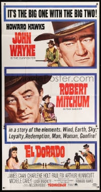 2x446 EL DORADO 3sh 1966 John Wayne, Robert Mitchum, Howard Hawks, the big one w/ the big two!