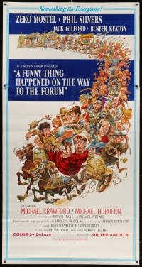 2x463 FUNNY THING HAPPENED ON THE WAY TO THE FORUM 3sh 1966 Jack Davis art of Mostel & cast!