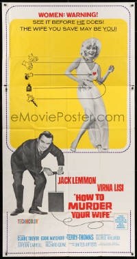 2x486 HOW TO MURDER YOUR WIFE 3sh 1965 Jack Lemmon, Virna Lisi, the most sadistic comedy!
