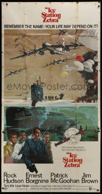2x490 ICE STATION ZEBRA 3sh 1969 remember the name, your life may depend on it, McCall art!