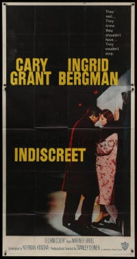 2x492 INDISCREET 3sh 1958 full-length Cary Grant & Ingrid Bergman, directed by Stanley Donen!