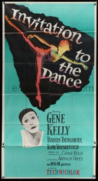 2x495 INVITATION TO THE DANCE 3sh 1956 great c/u of mime Gene Kelly + dancing Tamara Toumanova!