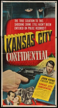 2x507 KANSAS CITY CONFIDENTIAL 3sh 1952 the true solution of this crime still hasn't been recorded!