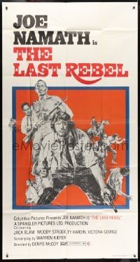 2x517 LAST REBEL 3sh 1971 cool art of Joe Namath, Woody Strode, Jack Elam!