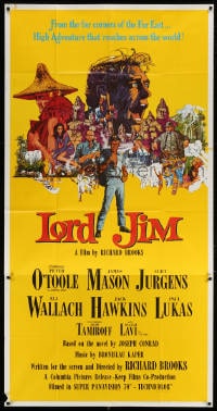2x526 LORD JIM 3sh 1965 Peter O'Toole, James Mason, Curt Jurgens, Wallach, Bob Peak art!