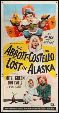2x528 LOST IN ALASKA 3sh 1952 great image of Bud Abbott & Lou Costello with Mitzi Green, rare!