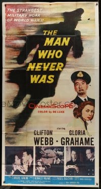 2x535 MAN WHO NEVER WAS 3sh 1956 Clifton Webb, Gloria Grahame, strangest military hoax of WWII!