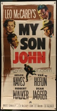 2x549 MY SON JOHN 3sh 1952 art of Communist Robert Walker & top cast, directed by Leo McCarey!