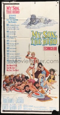 2x550 MY SON, THE HERO 3sh 1963 Arrivano I Titani, great sword & sandal action!