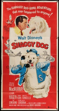 2x595 SHAGGY DOG 3sh 1959 Disney, Fred MacMurray in a horribly funny movie!
