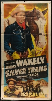 2x597 SILVER TRAILS 3sh 1948 c/u of Jimmy Wakely standing by horse + Dub Cannonball Taylor!