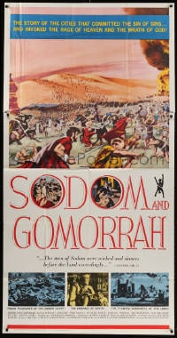 2x602 SODOM & GOMORRAH 3sh 1963 Robert Aldrich, Pier Angeli, cities that committed the sin of sins!