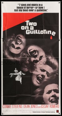 2x634 TWO ON A GUILLOTINE 3sh 1965 7 days in a house of terror, or the unkindest cut of all!