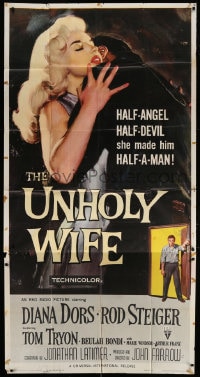 2x640 UNHOLY WIFE 3sh 1957 sexy half-devil half-angel bad girl Diana Dors made him half a man!