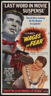 2x647 WAGES OF FEAR 3sh 1955 Yves Montand, Henri-Georges Clouzot's suspense classic, different!