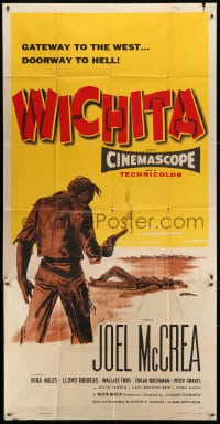 2x659 WICHITA 3sh 1955 art of Joel McCrea in Kansas, gateway to the West, doorway to Hell, rare!