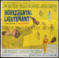 2x051 HORIZONTAL LIEUTENANT 6sh 1962 art of military soldiers Jim Hutton & sexy Paula Prentiss!