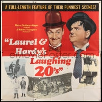 2x056 LAUREL & HARDY'S LAUGHING '20s 6sh 1965 full-length feature of their funniest scenes, rare!