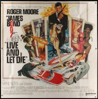 2x060 LIVE & LET DIE East Hemi 6sh 1973 McGinnis art of Roger Moore as James Bond & sexy tarot cards!