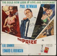 2x075 PRIZE 6sh 1963 Howard Terpning art of Paul Newman in suit and tie & sexy Elke Sommer!