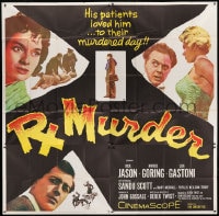 2x081 Rx MURDER 6sh 1958 crazy doctor's patients loved him ...to their murdered day!