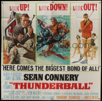 2x100 THUNDERBALL 6sh 1965 art of Sean Connery as James Bond by Robert McGinnis & Frank McCarthy!