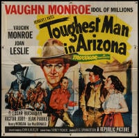 2x104 TOUGHEST MAN IN ARIZONA 6sh 1952 art of cowboy Vaughn Monroe, Idol of Millions & Joan Leslie!
