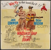 2x109 WACKIEST SHIP IN THE ARMY 6sh 1960 Jack Lemmon & Ricky Nelson in drag as hula girls!