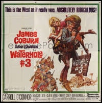 2x111 WATERHOLE #3 6sh 1967 great Jack Davis art of James Coburn & co-stars, absolutely ridiculous!