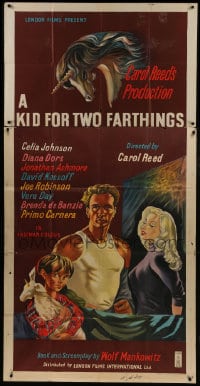 2x012 KID FOR TWO FARTHINGS English 3sh 1955 Stobbs art of sexy Diana Dors, directed by Carol Reed!