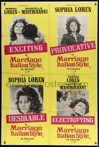 2x018 MARRIAGE ITALIAN STYLE English 40x60 1965 Vittorio De Sica, Sophia Loren, Mastroianni