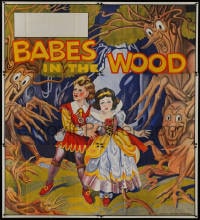 2x002 BABES IN THE WOOD stage play English 6sh 1930s Tenggren-like art of kids & menacing trees!