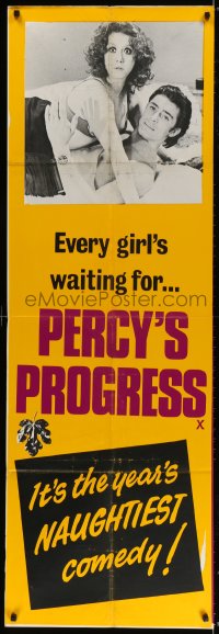 2x023 PERCY'S PROGRESS English door panel 1974 sexy Leigh Lawson in the year's naughiest comedy!
