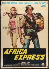 2x672 AFRICA EXPRESS Italian 1p 1975 art of sexy jungle adventurer Ursula Andress & Gemma!